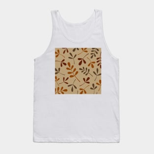 Assorted Lg Leaf Silhouettes Fall Colors Tank Top